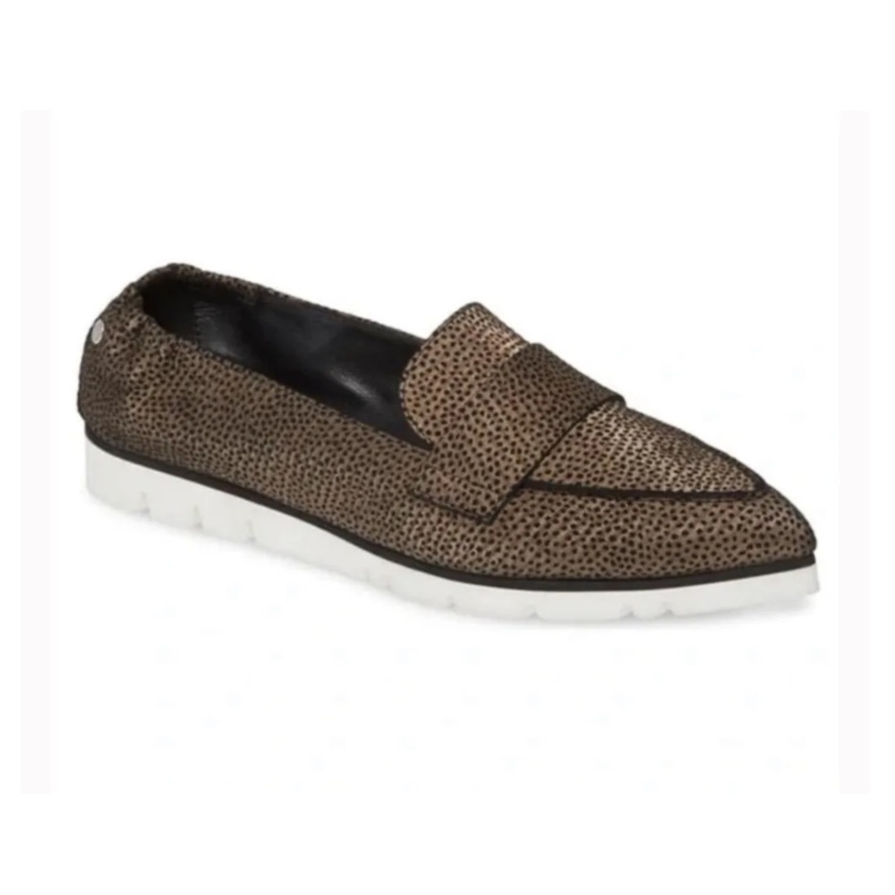 AGL Brown Loafers with White Sole